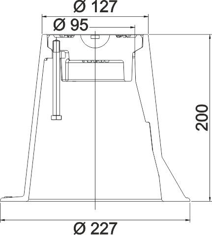 House connection surface box KVPH1VKA